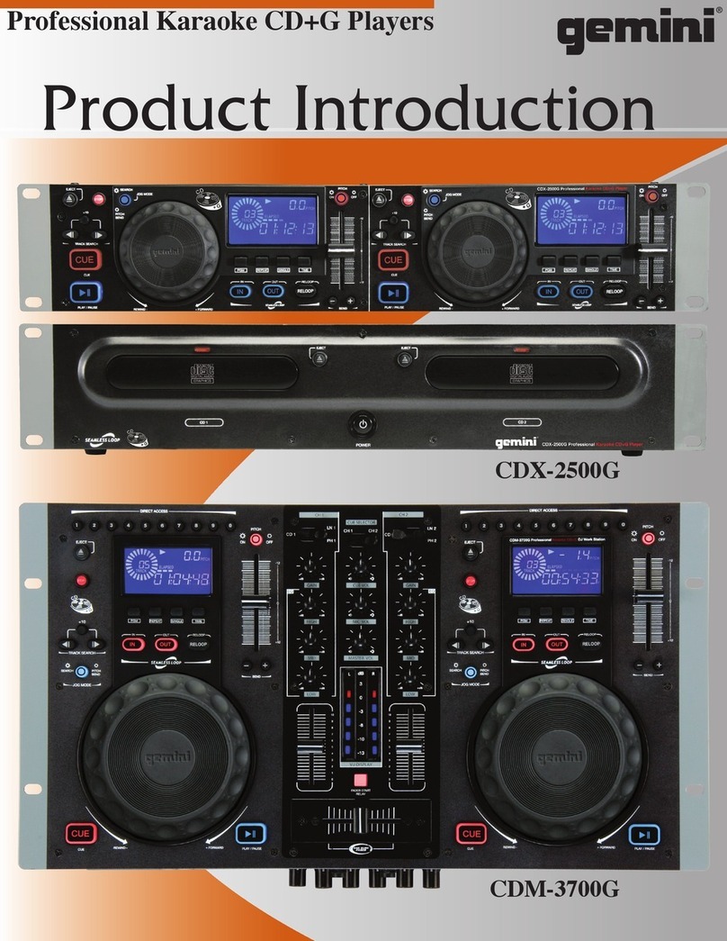 Gemini CDM-3700G Reference manual