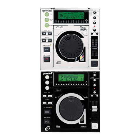 Gemini CDJ-30 User manual Gemini CDJ-30 User manual