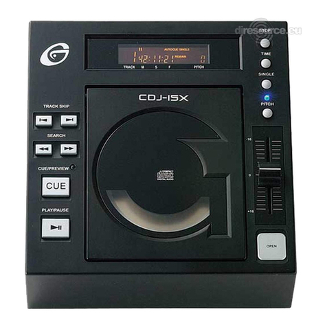 Gemini CDJ-15X User manual Gemini CDJ-15X User manual