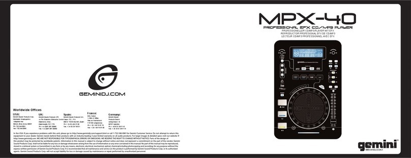 Gemini MPX-40 user manual