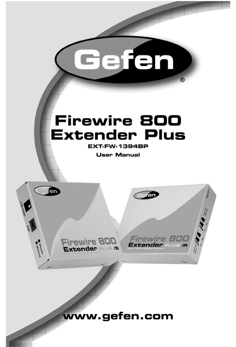 Gefen Firewire 800 Extender Plus EXT-FW-1394BP User manual Gefen Firewire 800 Extender Plus EXT-FW-1394BP User manual