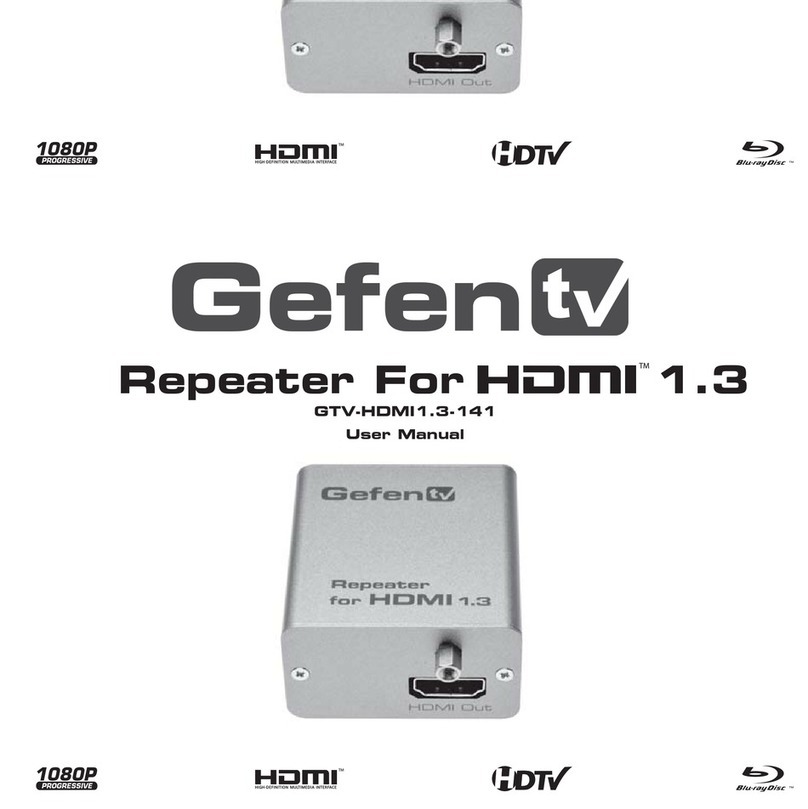 GefenTV Repeater For HDMI 1.3 GTV-HDMI1.3-141 User manual