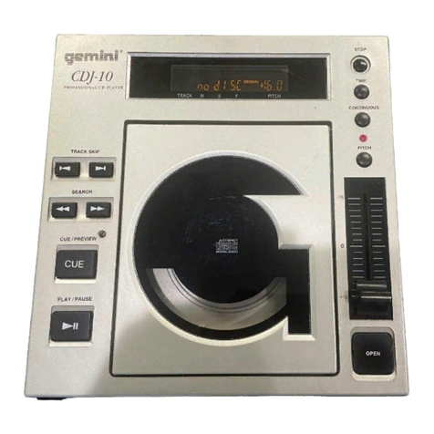 Gemini CDJ-10 User manual Gemini CDJ-10 User manual