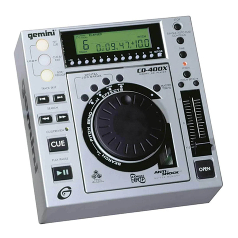 Gemini CD-400X User manual Gemini CD-400X User manual