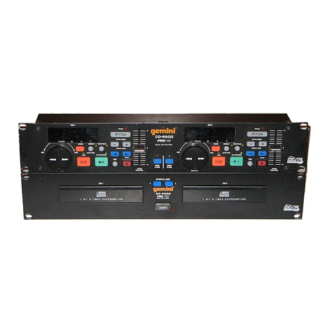 Gemini CD-9500 Pro III User manual Gemini CD-9500 Pro III User manual