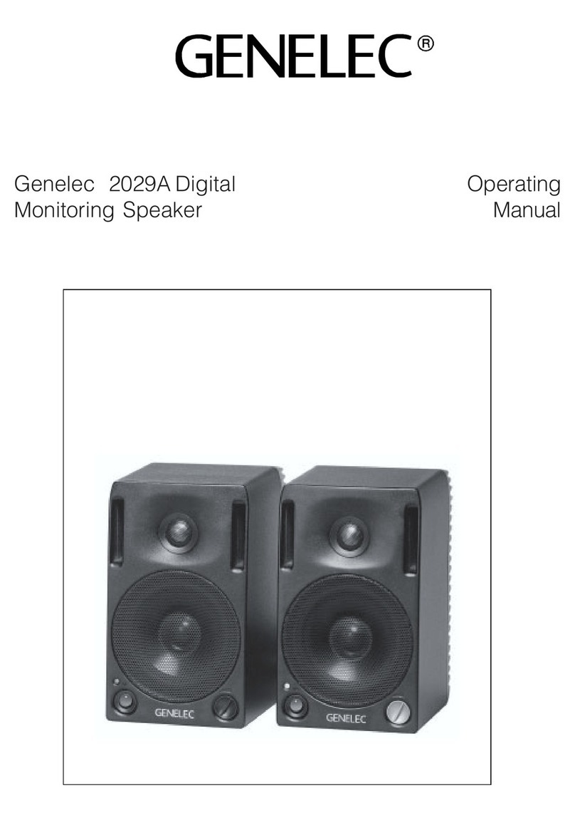 Genelec 2029A operating manual