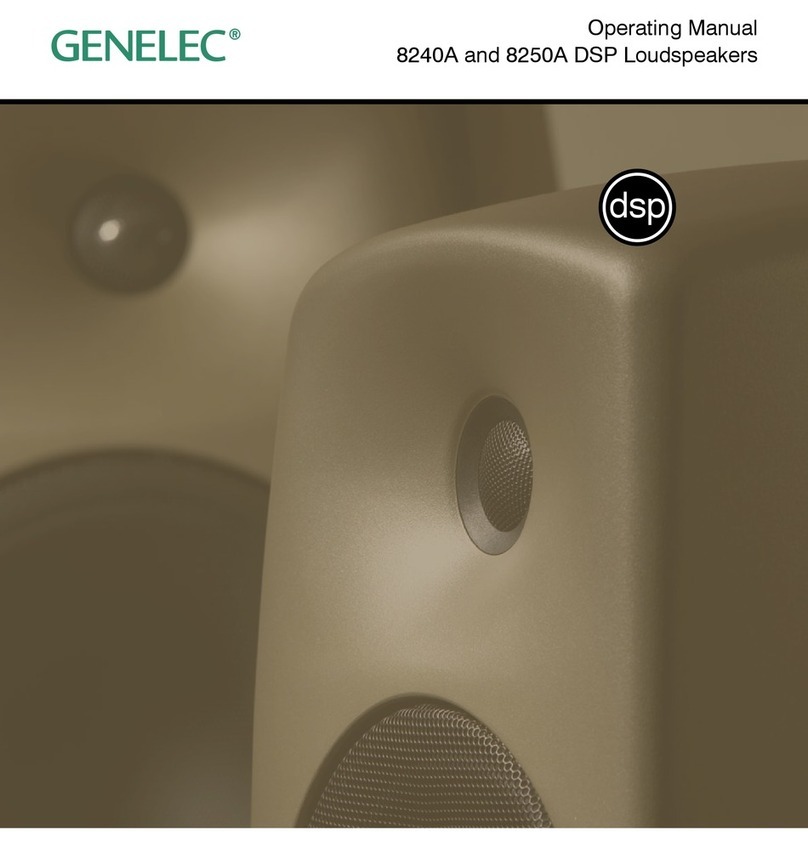 Genelec AutoCal 8250A operating manual