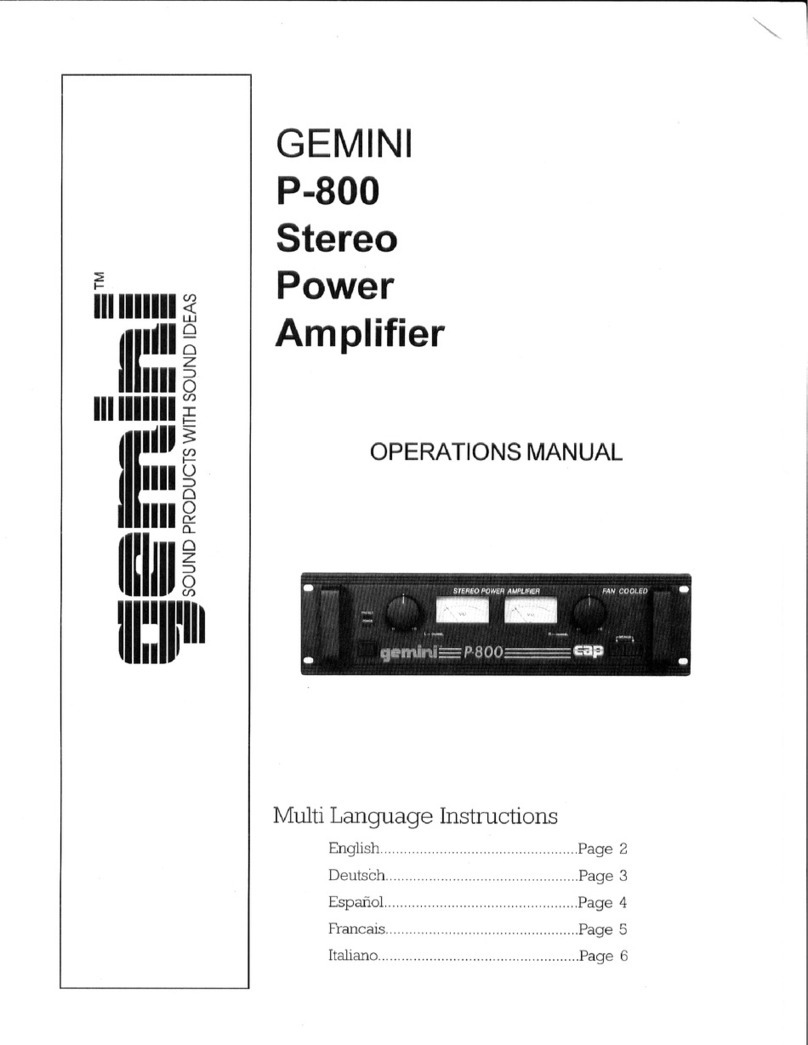 Gemini P-800 Operation manual