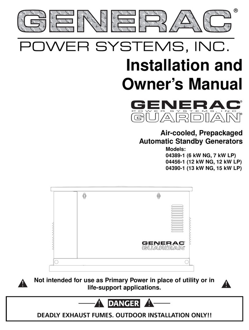Generac Power Systems Guardian 04389-1 Installation instructions