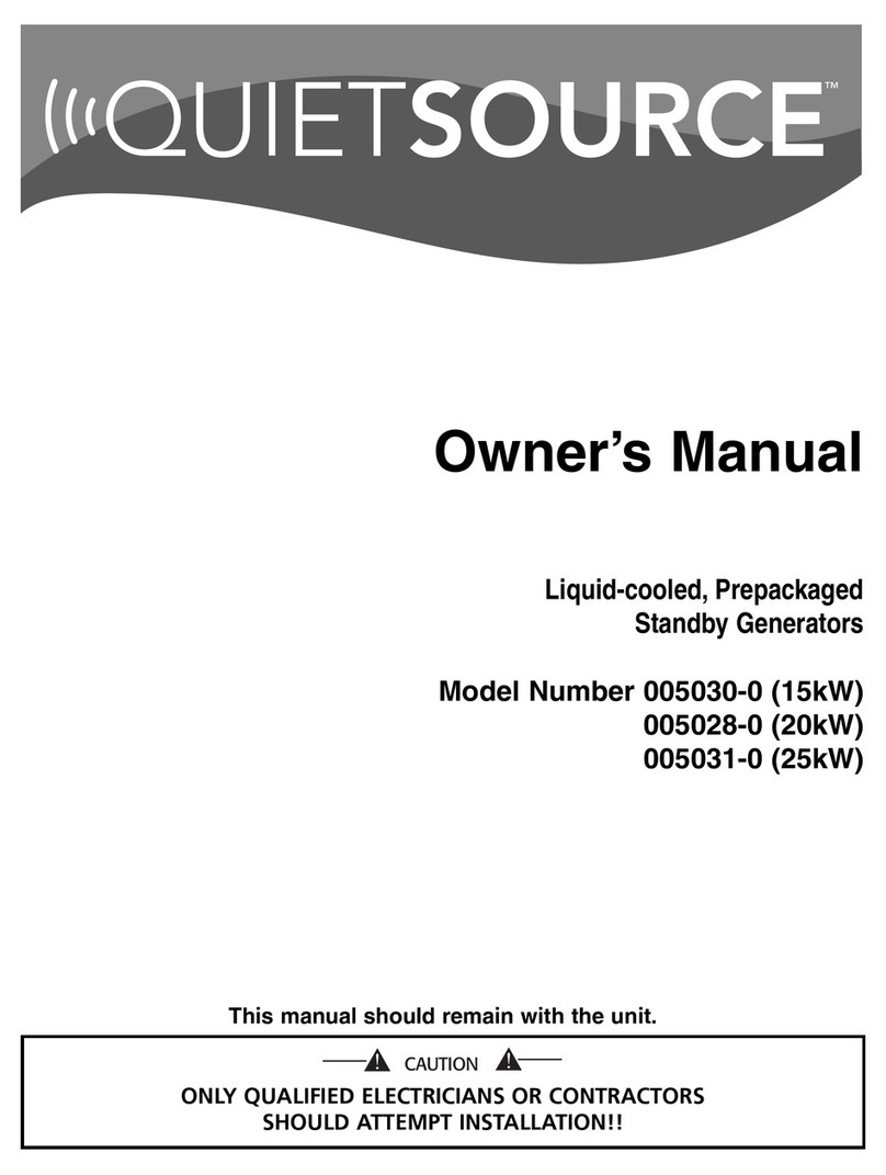 Generac Power Systems QuietSource 005028-0 User manual