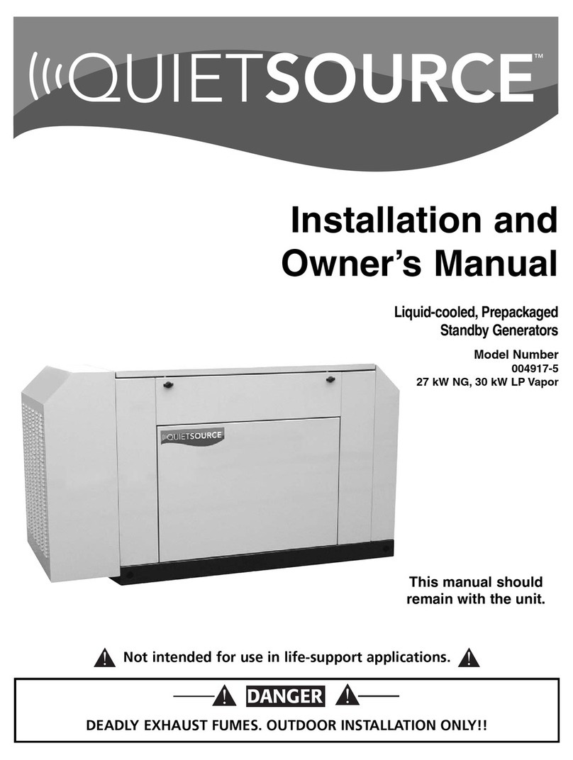 Generac Power Systems QuietSource 004917-5 Installation instructions