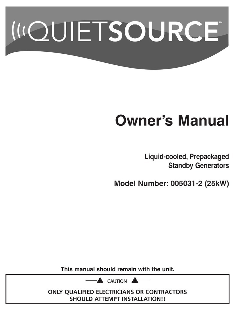 Generac Power Systems QuietSource 005031-2 User manual