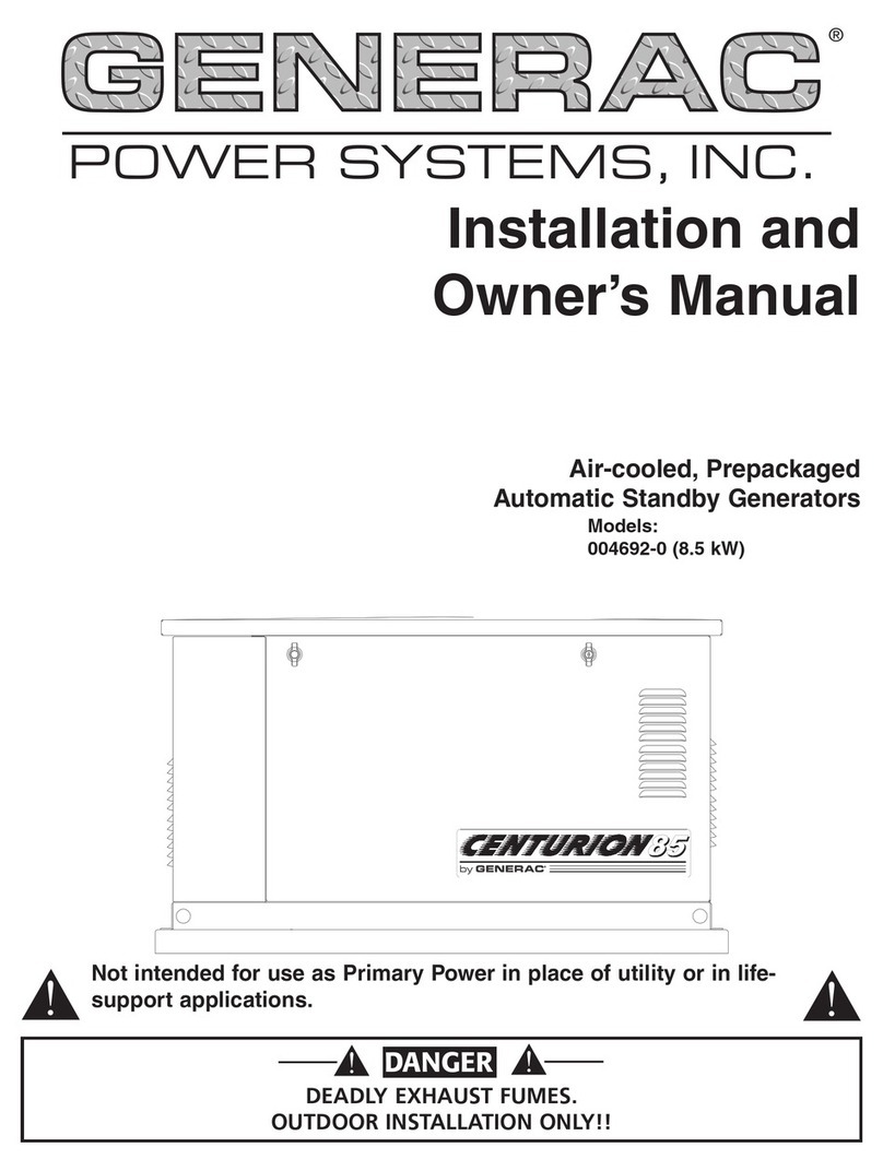 Generac Power Systems Centurion 004692-0 Installation instructions