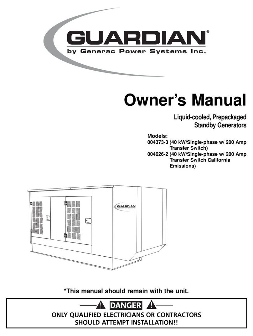 Generac Power Systems Guardian 004373-3 User manual