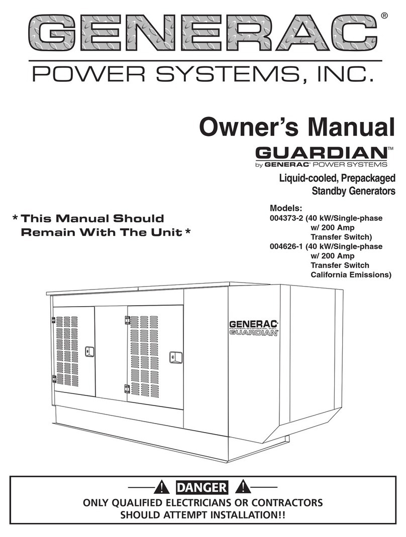 Generac Power Systems Guardian 004373-2 User manual