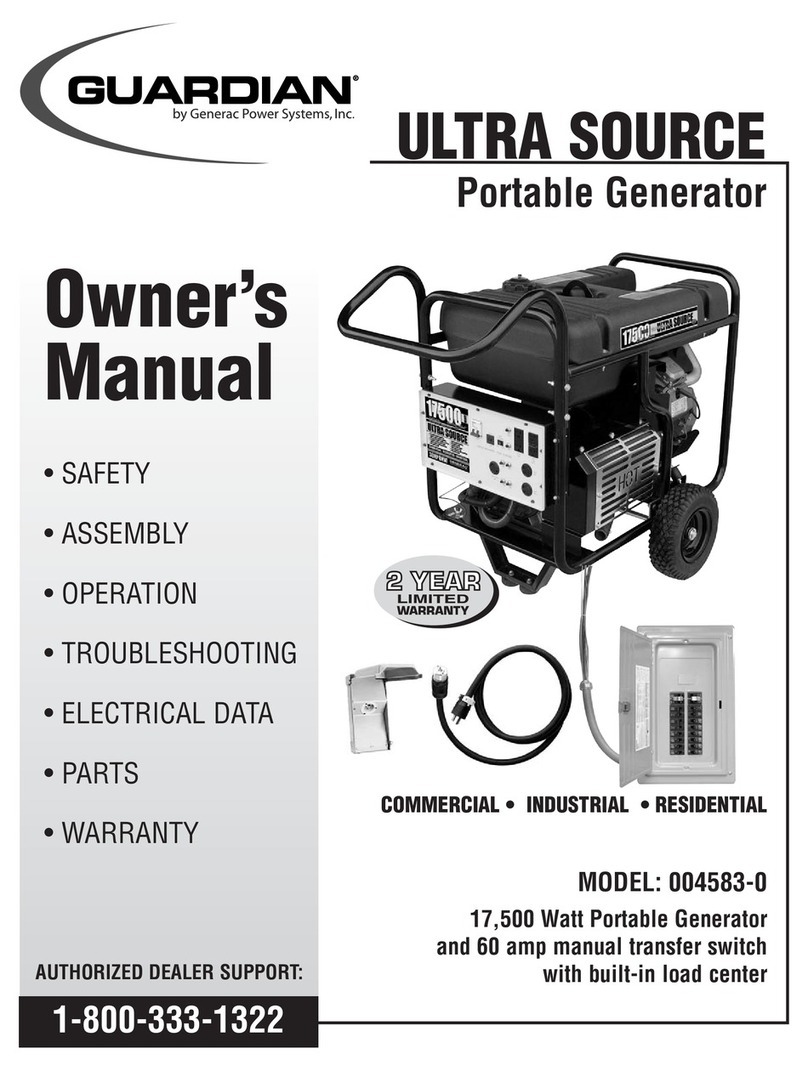 Generac Power Systems Guardian ULTRA SOURCE 004583-0 User manual
