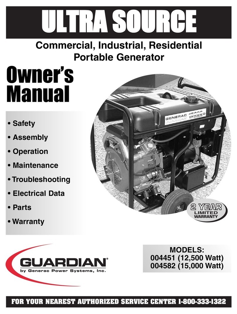 Generac Power Systems GUARDIAN RV ULTRA SOURCE 004451 owner's manual