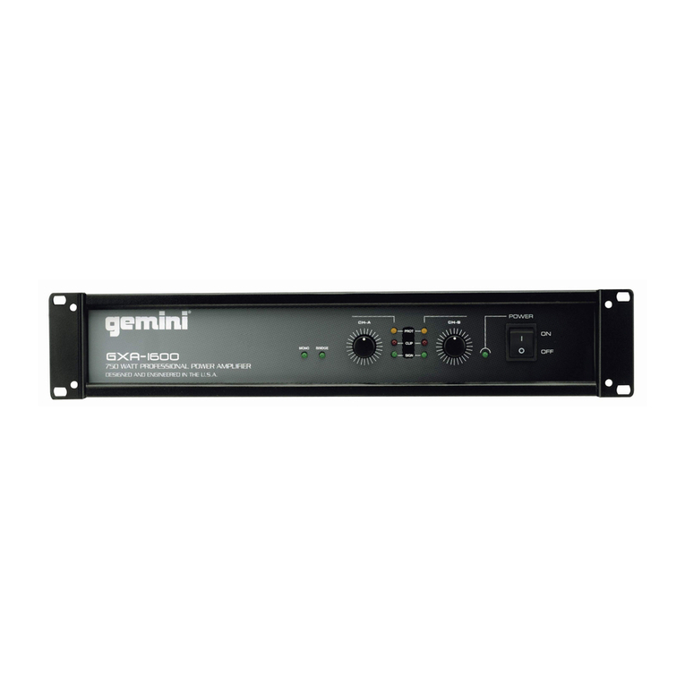 Gemini GXA-1600 Operation manual
