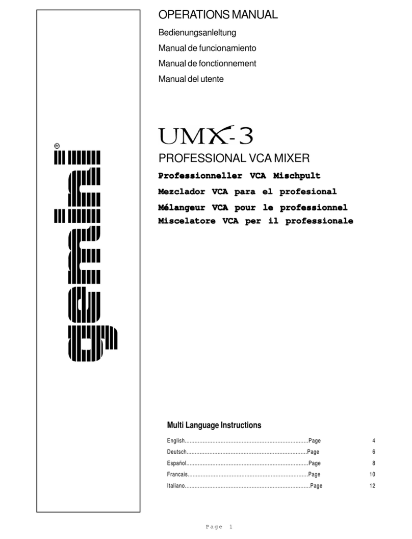 Gemini UMX-3 Operation manual