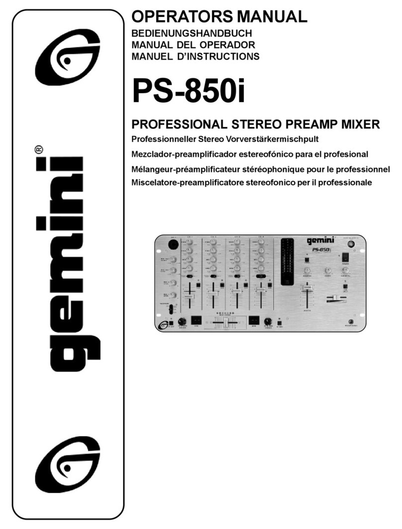 Gemini PS-850i User manual