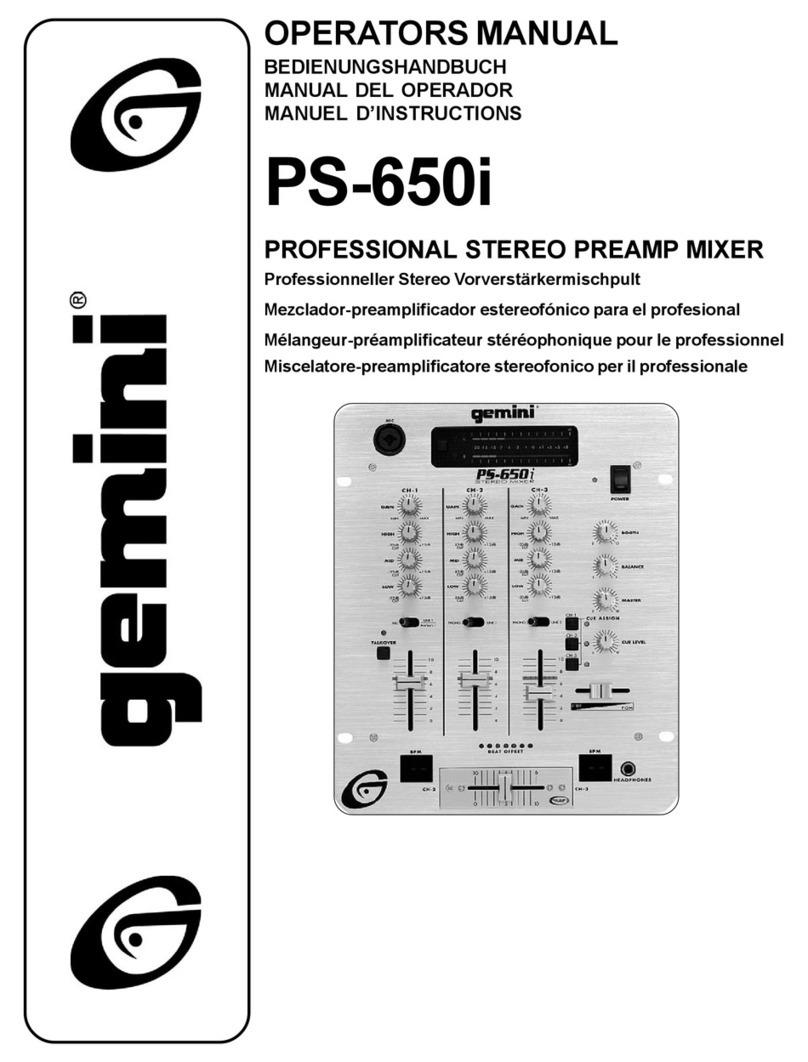Gemini PS-650I User manual