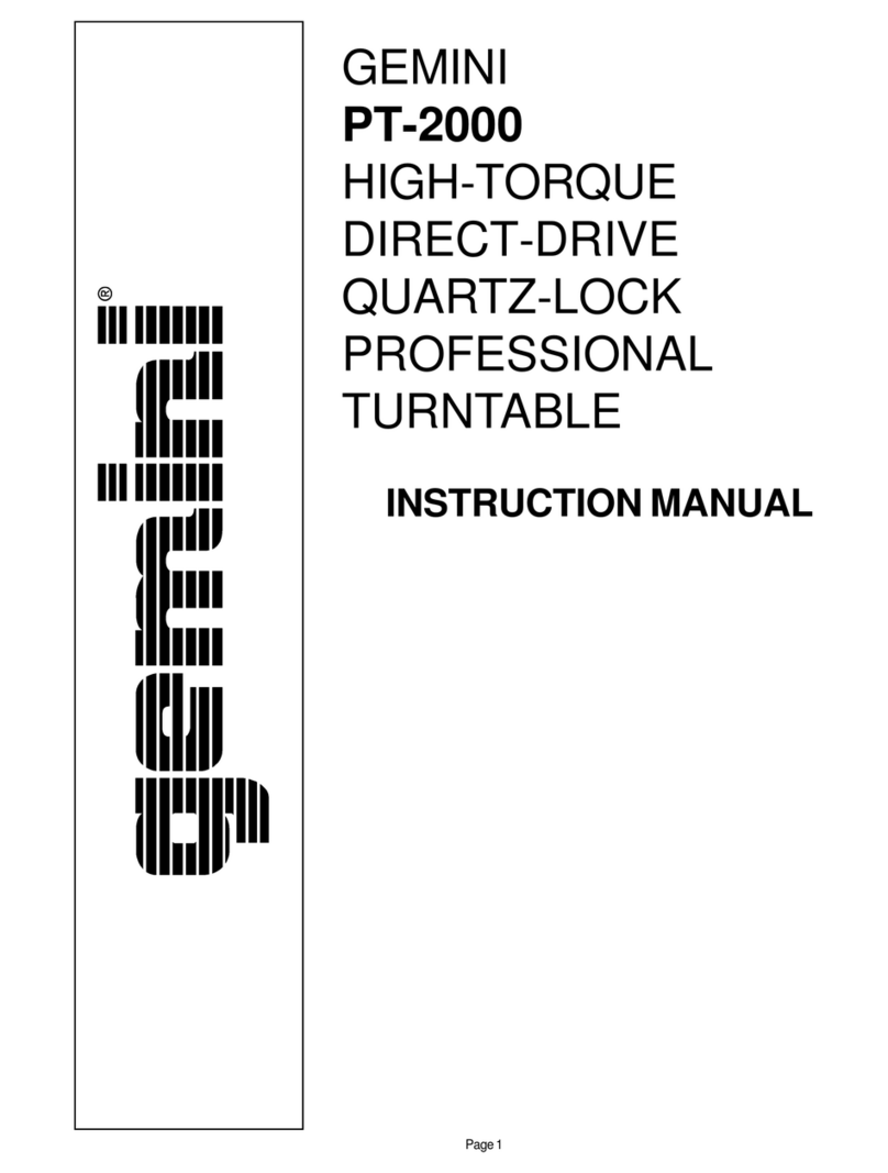 Gemini PT-2000 User manual