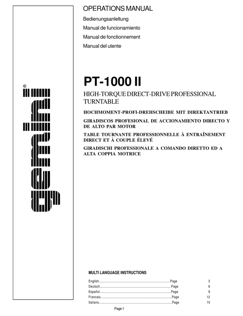 Gemini PT-1000 II User manual