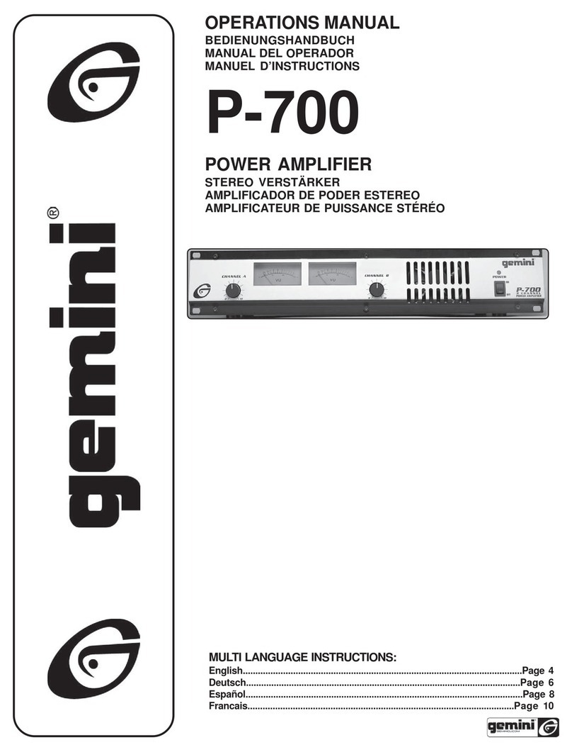 Gemini P-700 Operation manual
