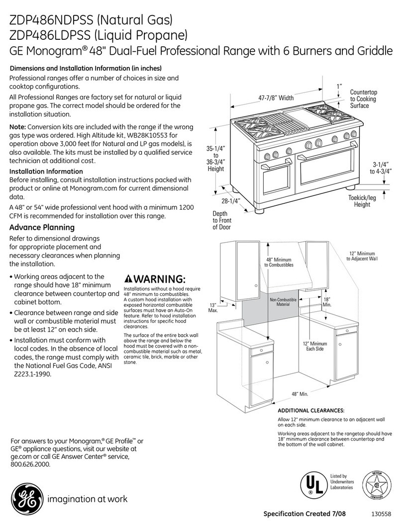 GE Monogram ZDP486LDPSS Manual
