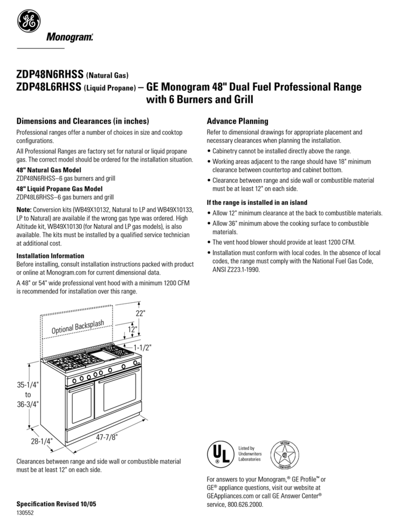 GE Monogram ZDP48N6RHSS Manual