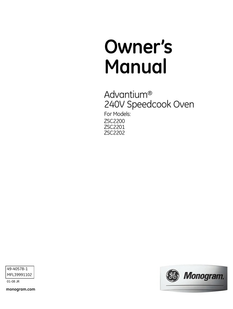 GE Advantium ZSC2200 User manual GE Advantium ZSC2200 User manual