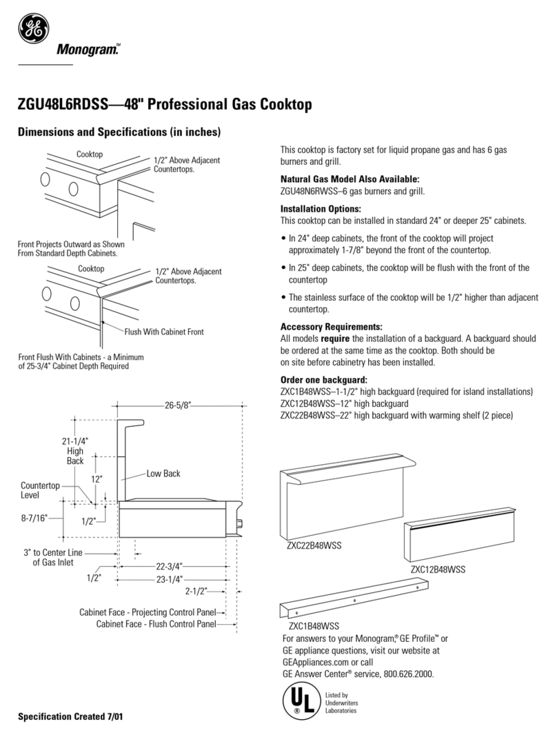 GE Monogram ZGU48N6RWSS User guide GE Monogram ZGU48N6RWSS User guide