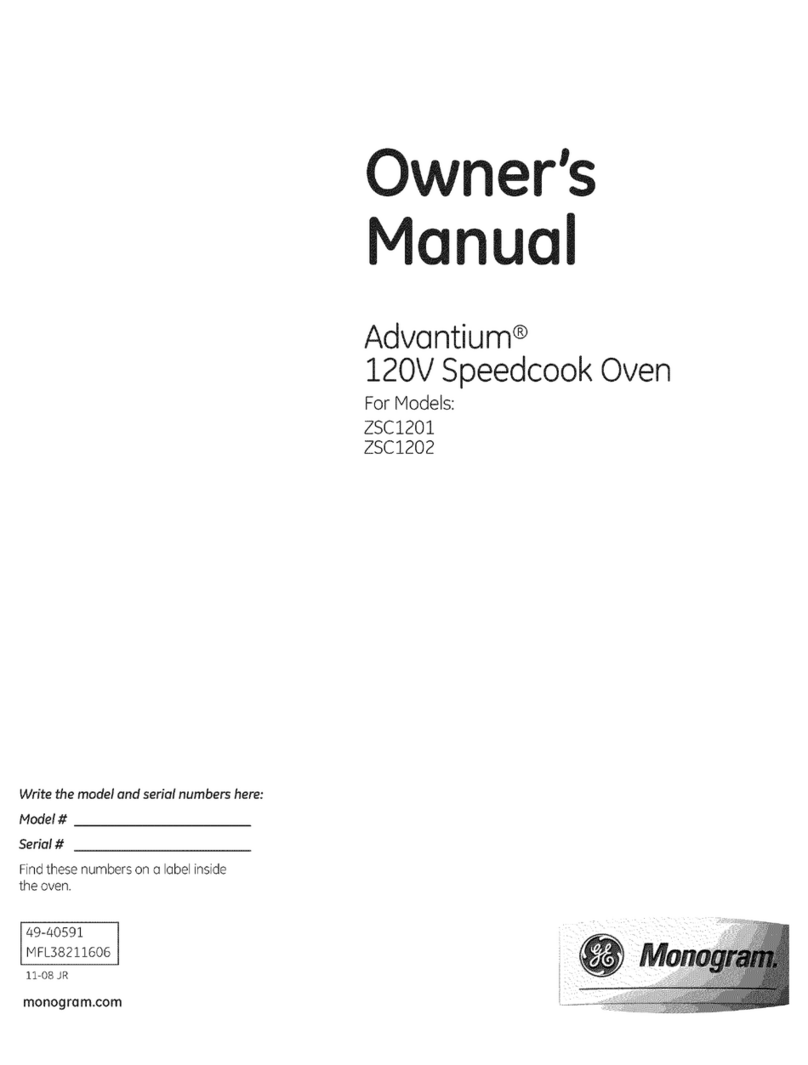 GE Monogram Advantium ZSC1201 User manual