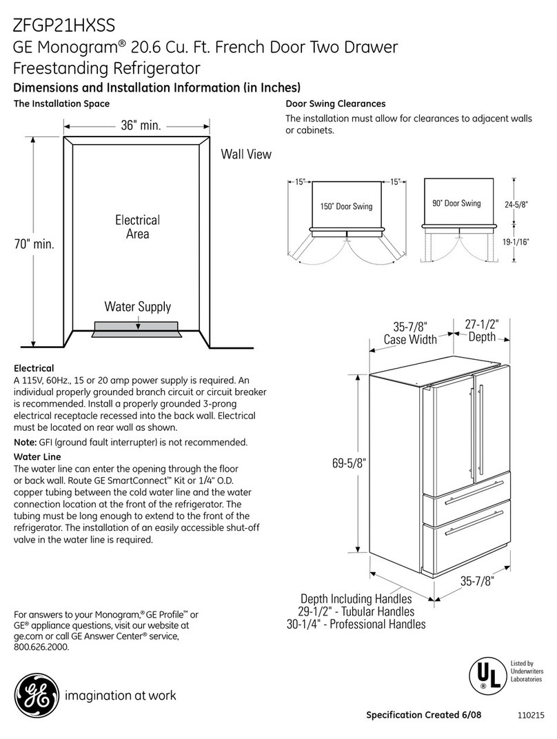 GE Monogram ZFGP21HXSS User manual