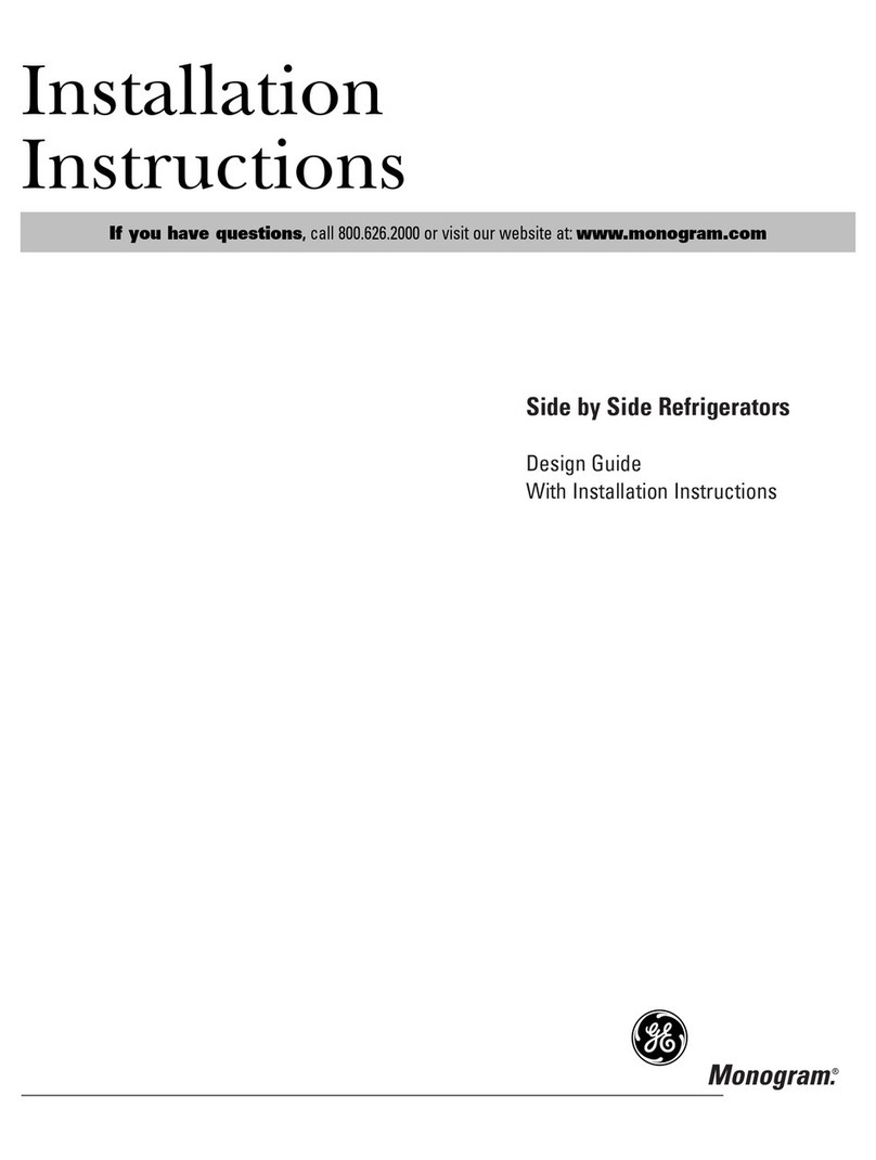 GE Side by Side Refrigerators User manual
