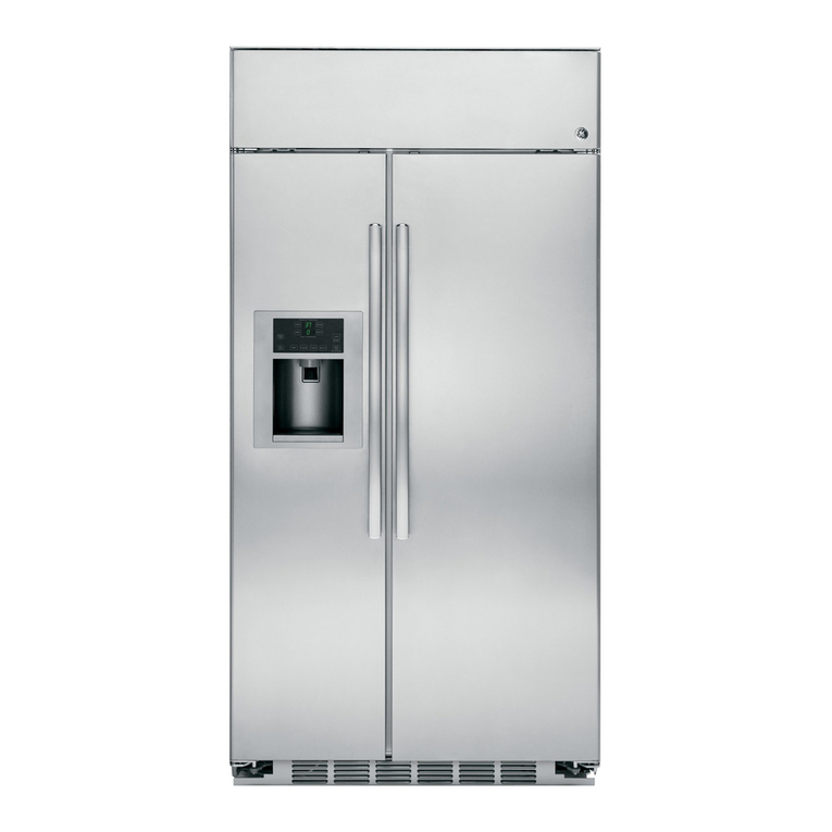 GE Side-by-Side Built-In Refrigerators User manual