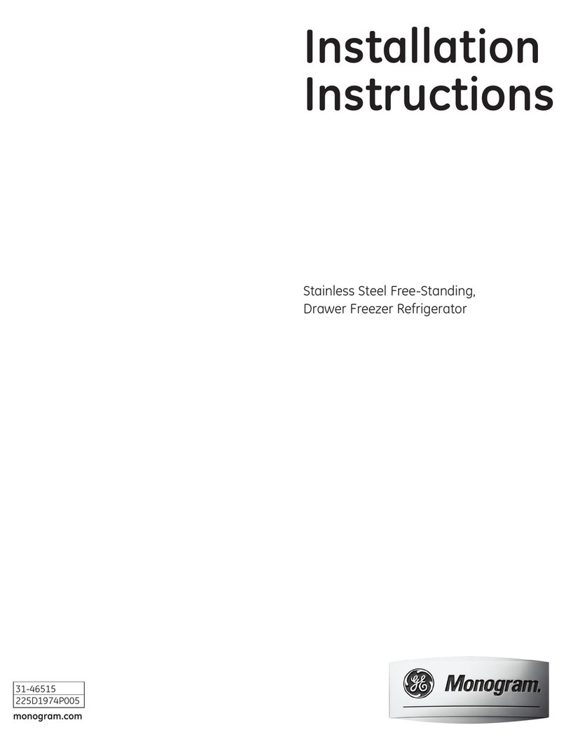 GE Drawer Freezer Refrigerator User manual
