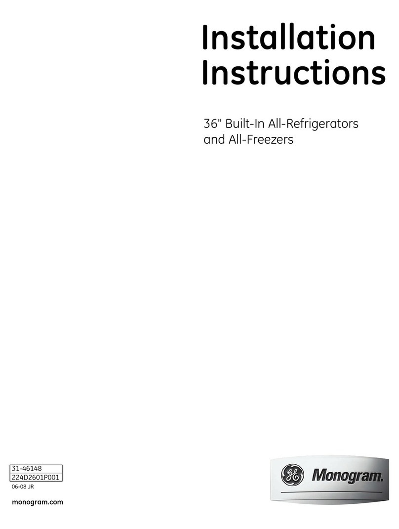 GE Built-In All-Refrigerator/Freezer User manual