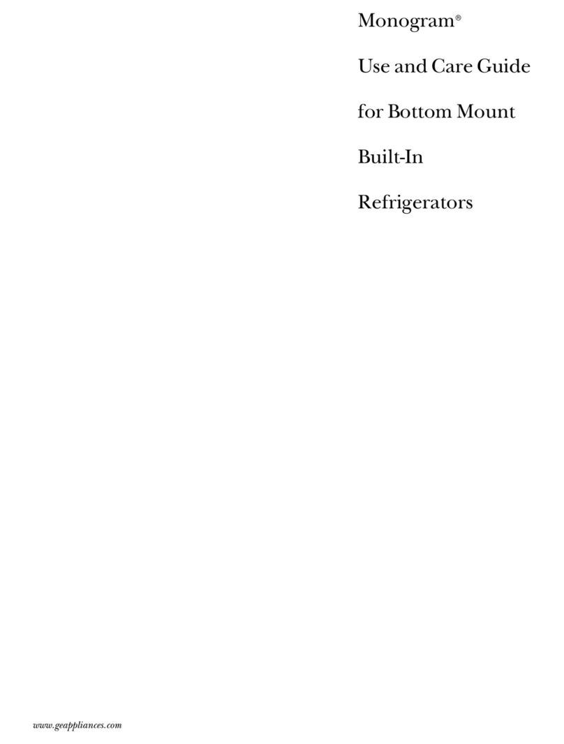 GE Bottom Mount Built-In Refrigerators User manual GE Bottom Mount Built-In Refrigerators User manual