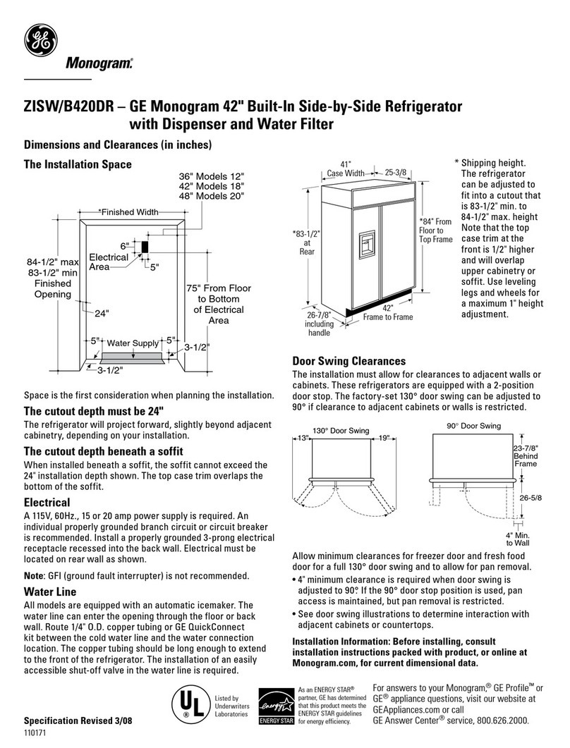 GE Monogram ZISB420DR User manual GE Monogram ZISB420DR User manual