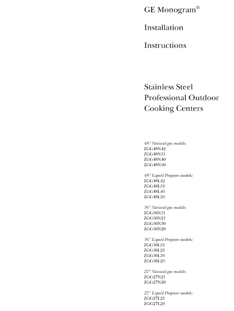 GE ZGG27120 User manual