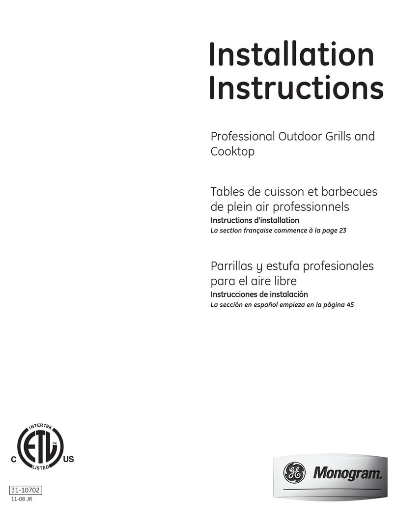 GE Professional Outdoor Grills and Cooktop User manual GE Professional Outdoor Grills and Cooktop User manual