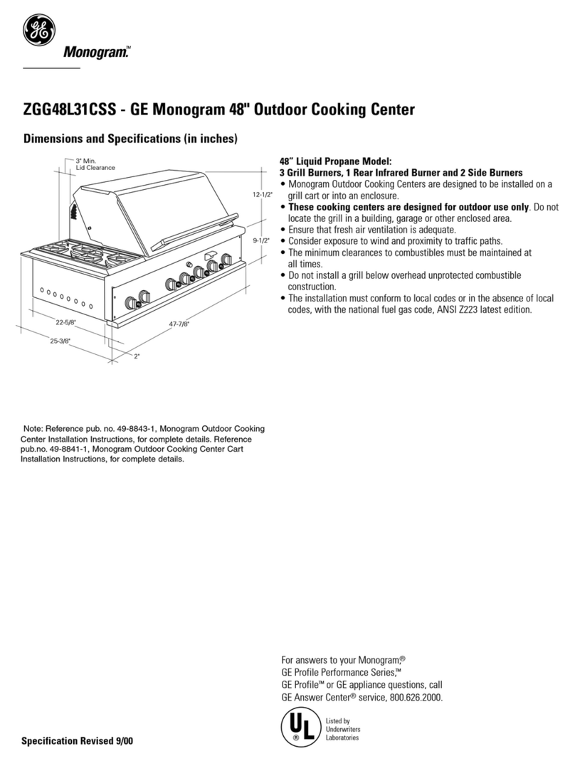 GE Monogram ZGG48L31CSS User manual