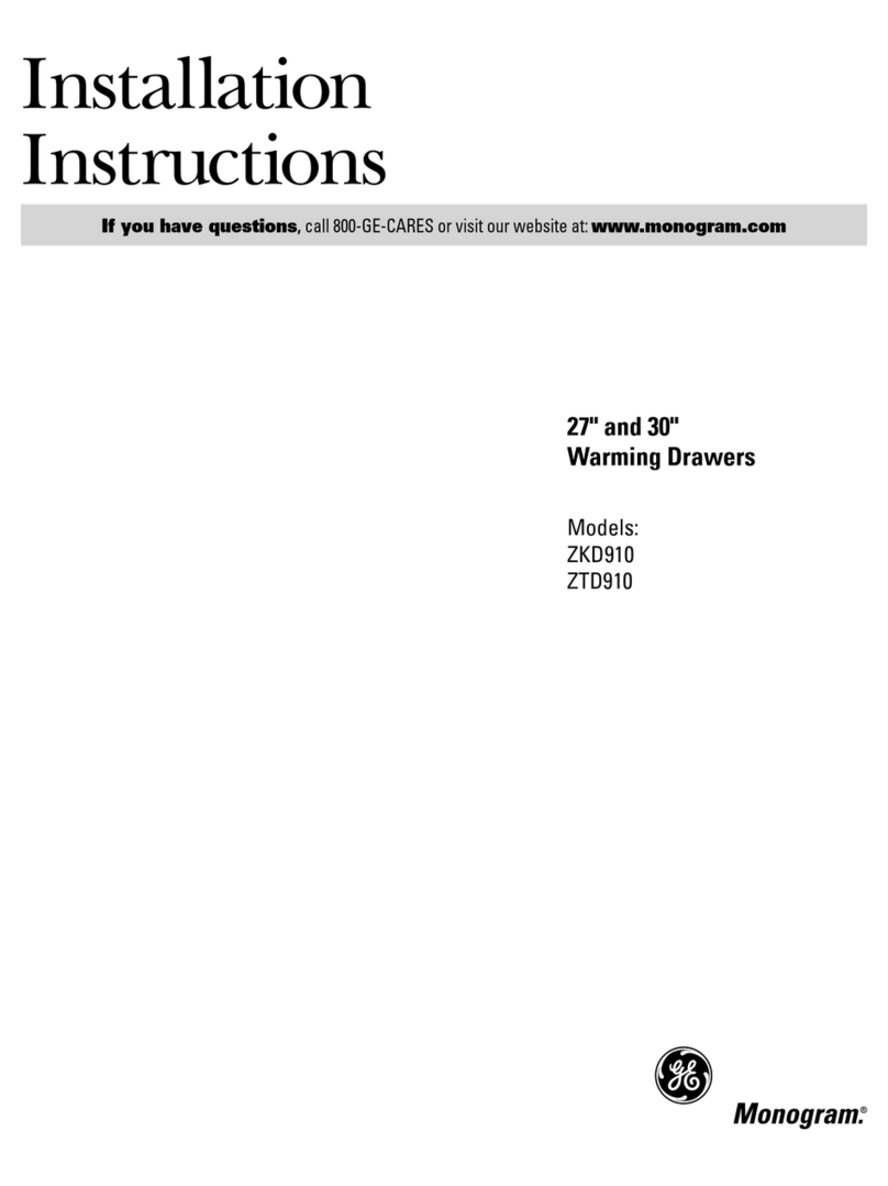 GE Monogram ZKD910 User manual