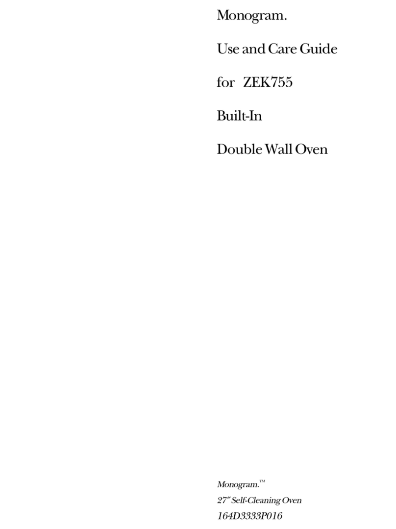 GE MONOGRAM ZEK755 User manual