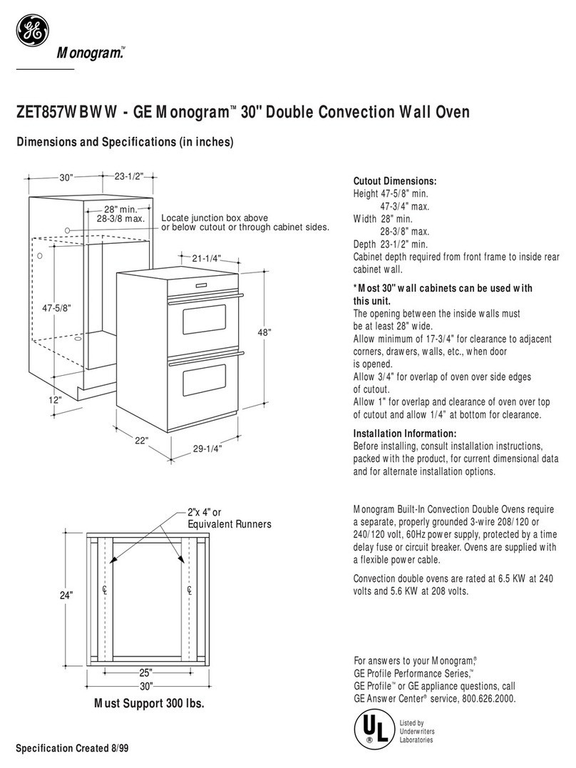 GE Monogram ZET857WBWW User guide