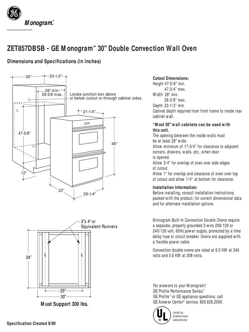 GE Monogram ZET857DBSB User guide