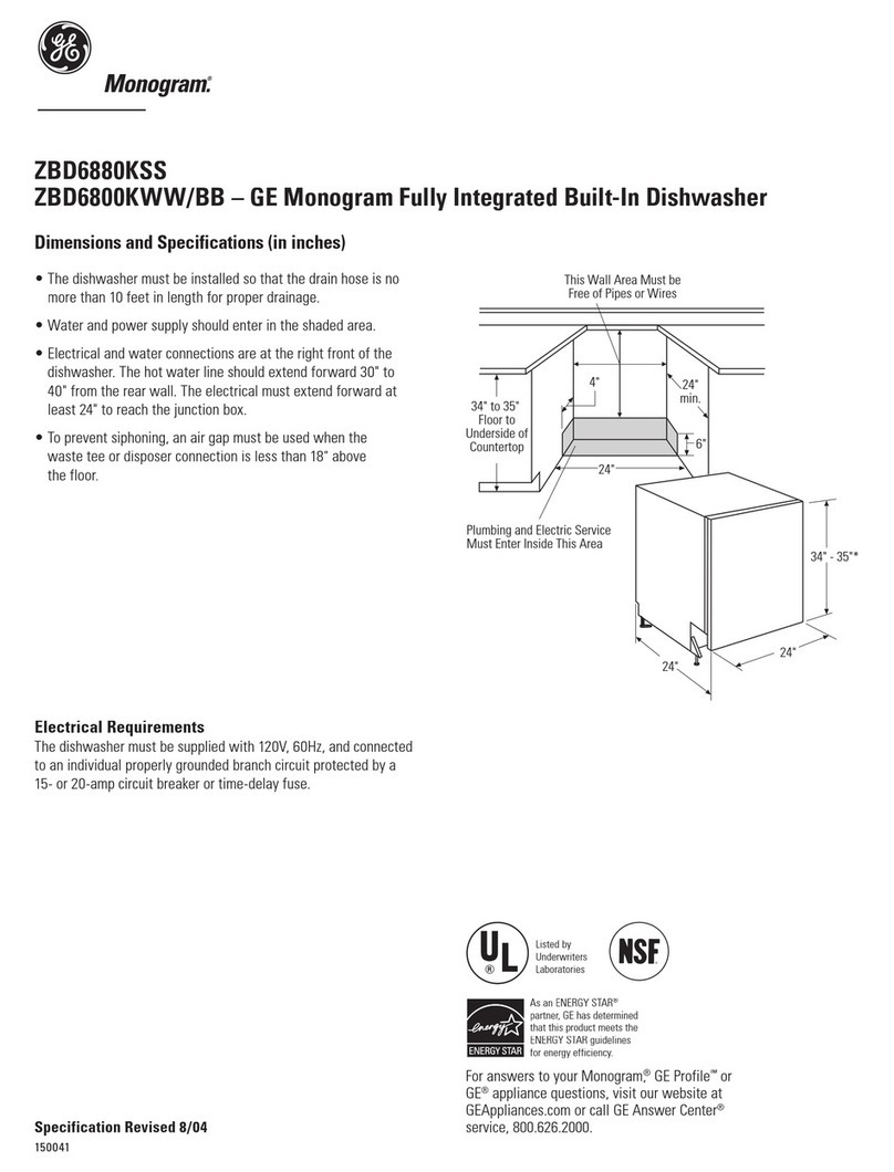GE Monogram ZBD6800KBB User guide