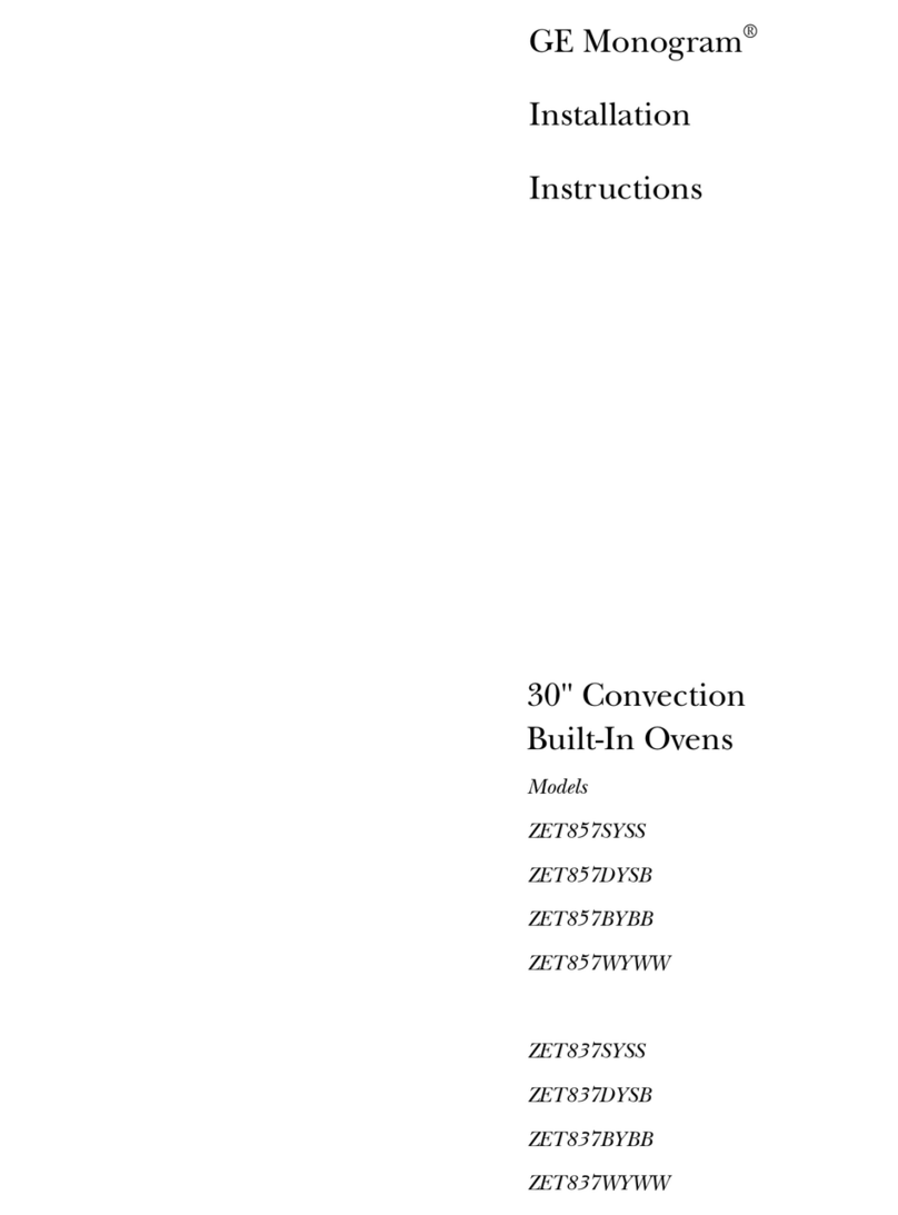 GE Monogram  ZET837BYBB installation instructions