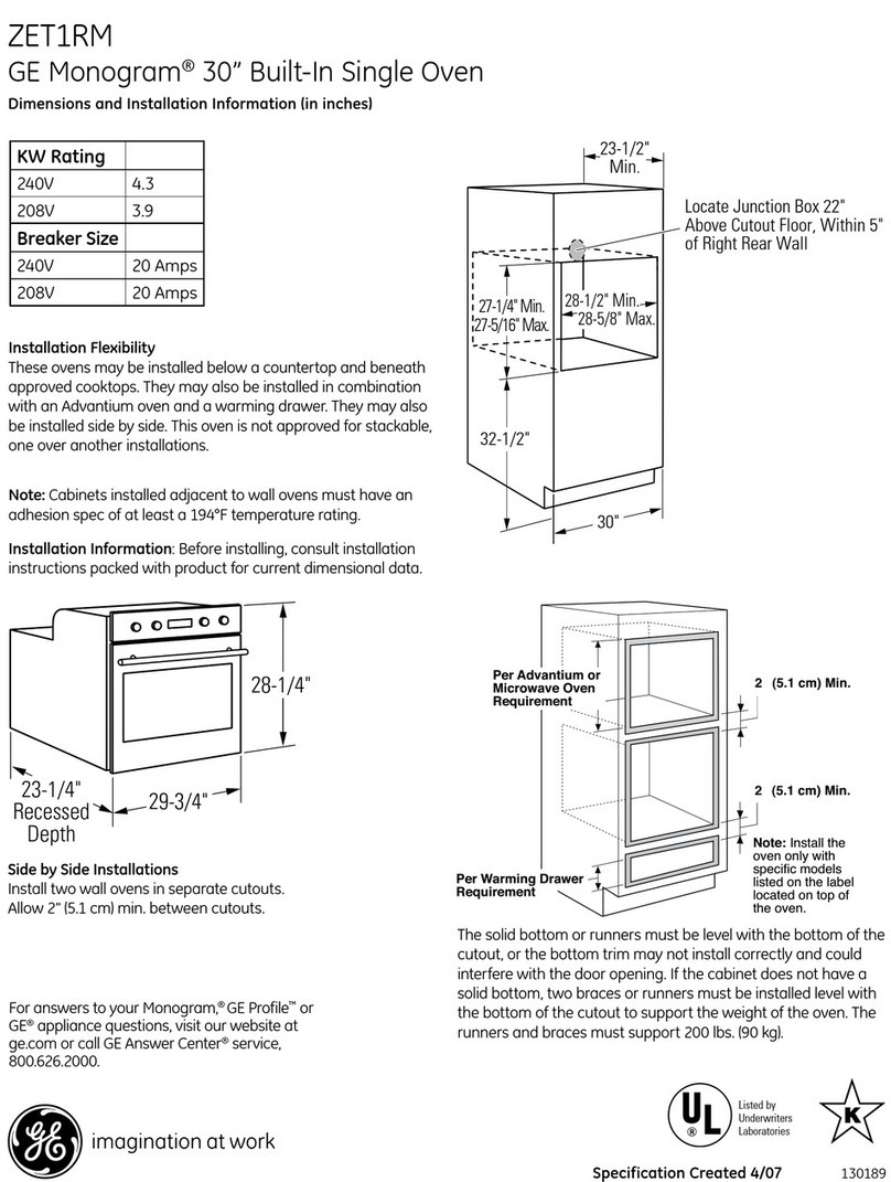 GE Monogram ZET1RMSS Manual